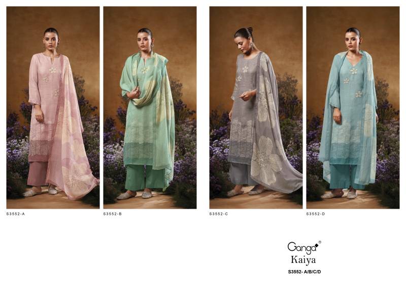 Ganga Kaiya Cotton Linen Printed Fancy Salwar Suit Collection