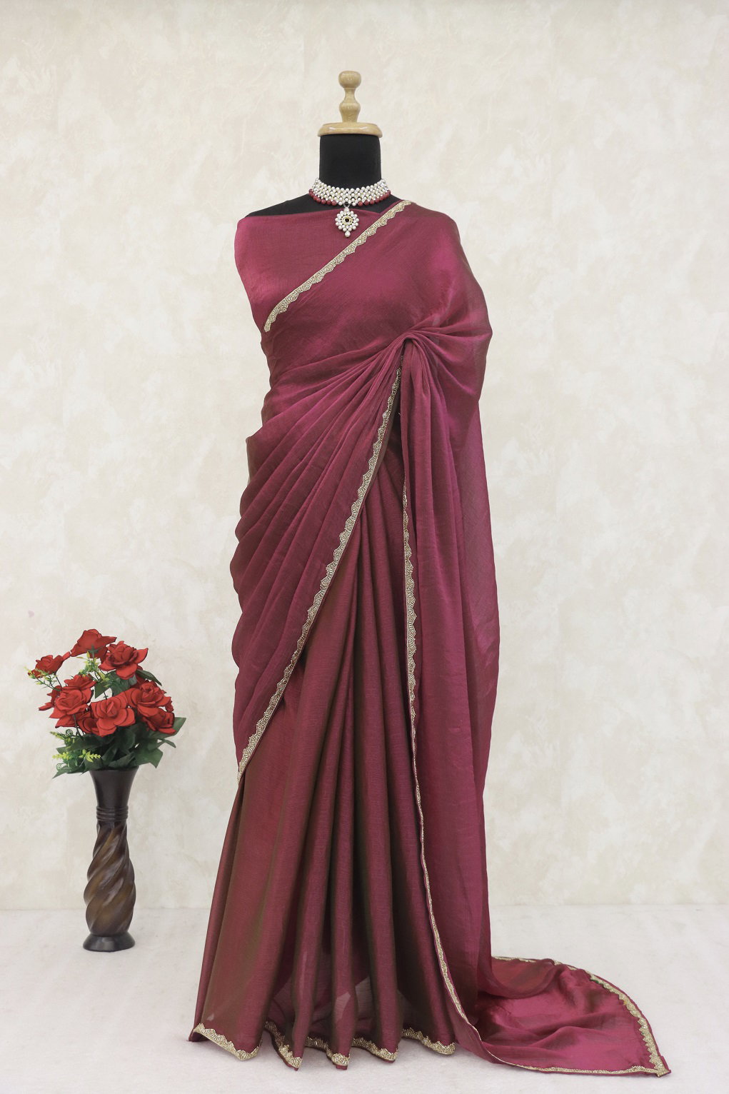 Meera 280 Party Wear Designer Jimmy Choo Saree with Heavy Lace Border 