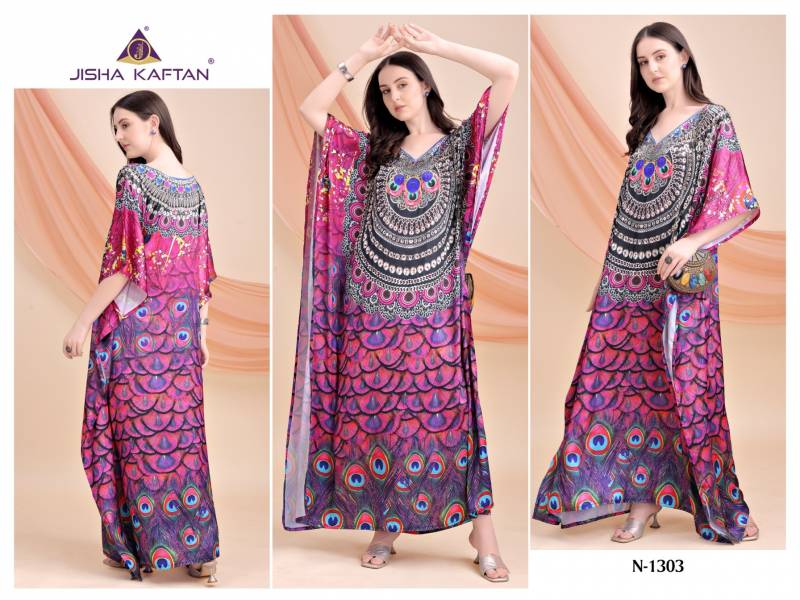 Jelite Kaftan E Nazakat Vol 13 Japan Satin Printed Kaftans Collection