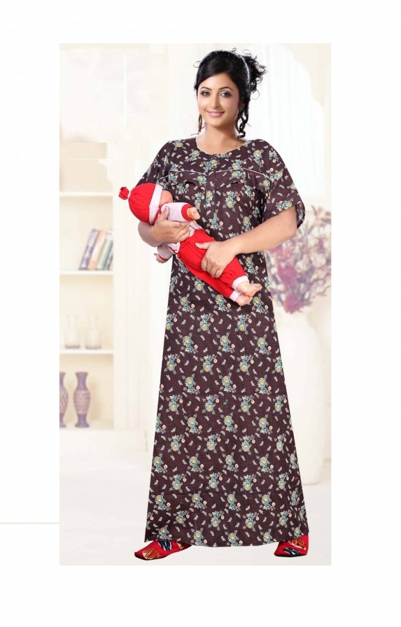 Seven Cross Dull Cotton Mother Nighty Collection