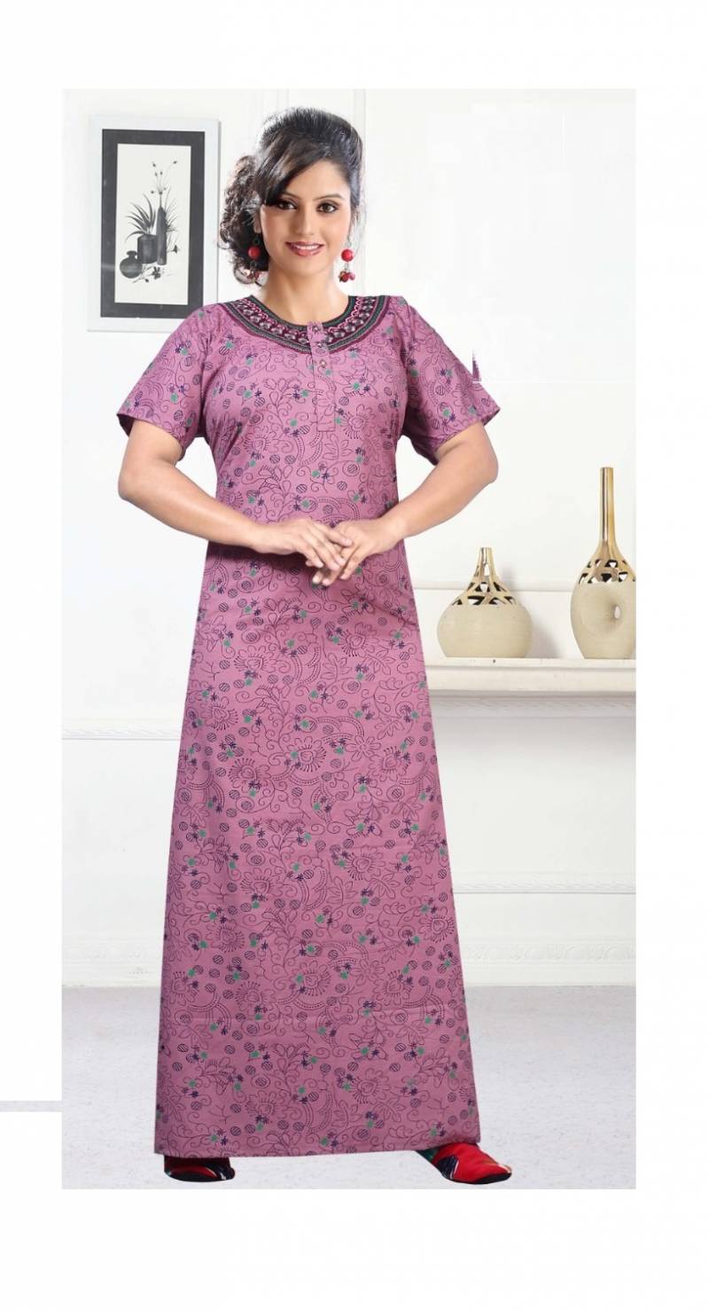 Seven Cross Cotton Embroidery Nighty Collection