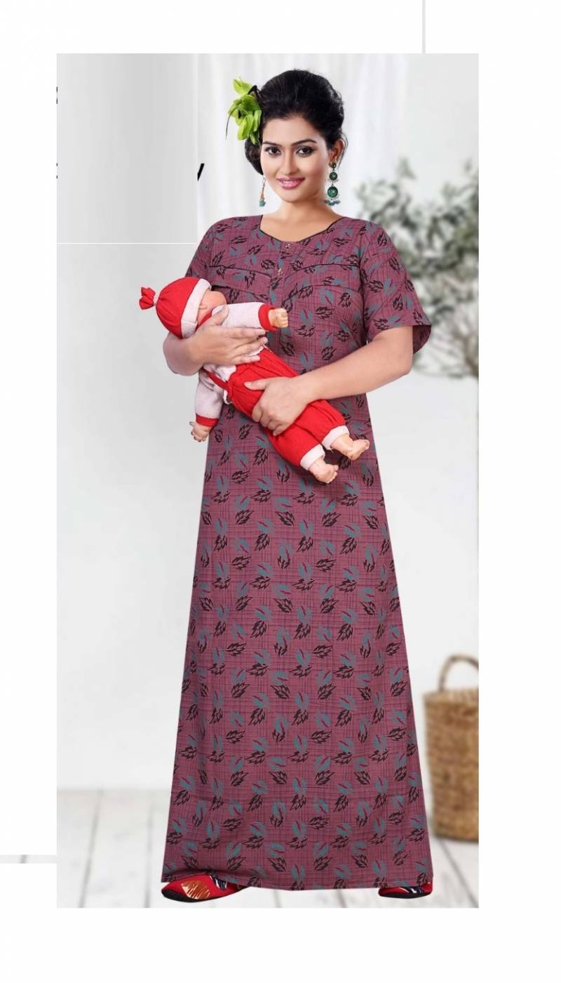 Seven Cross Cotton Mother Nighty Feeding Nighty Collection