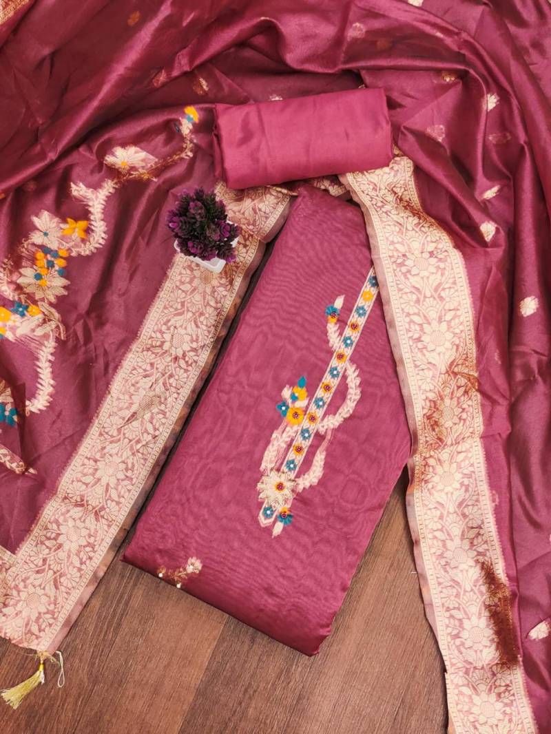 Color Set 9086 Fancy Jacquard Dress Material Collection