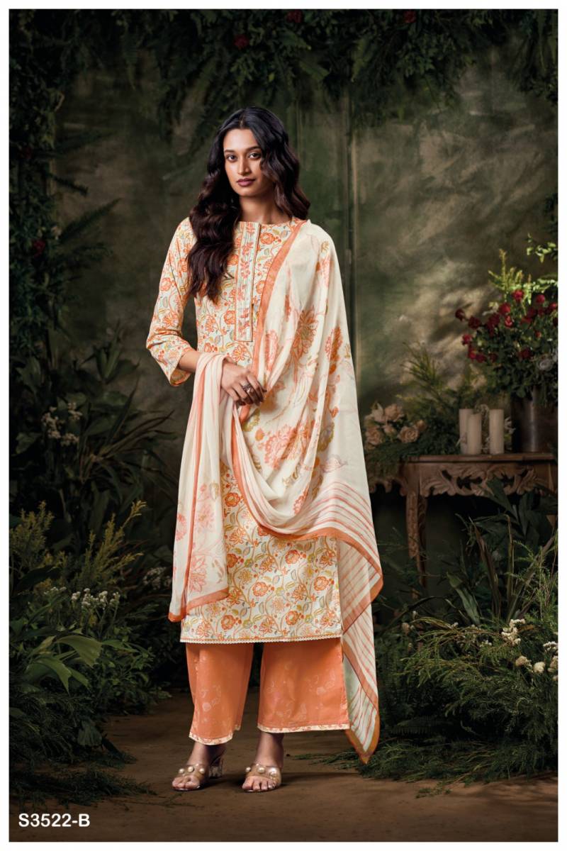 Ganga Bhaviya Cotton Printed Embroidered Fancy Salwar Suit Collection