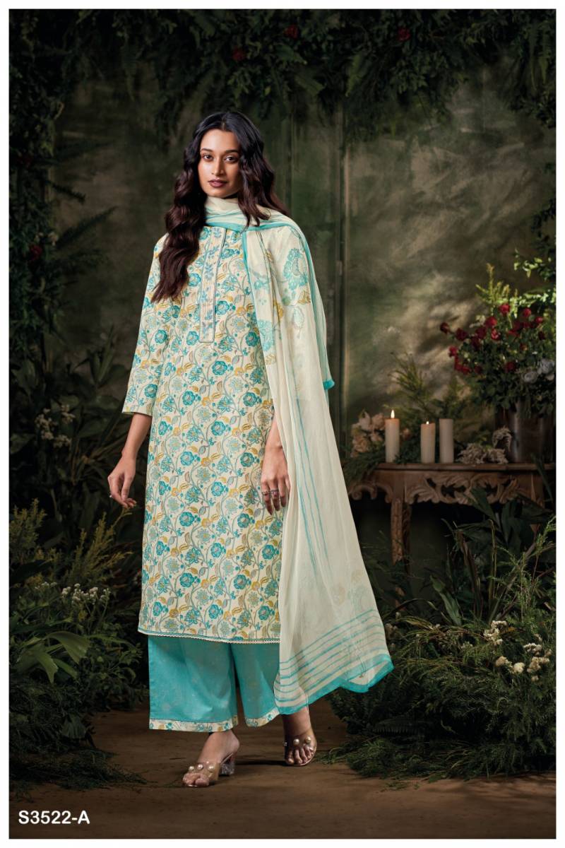 Ganga Bhaviya Cotton Printed Embroidered Fancy Salwar Suit Collection
