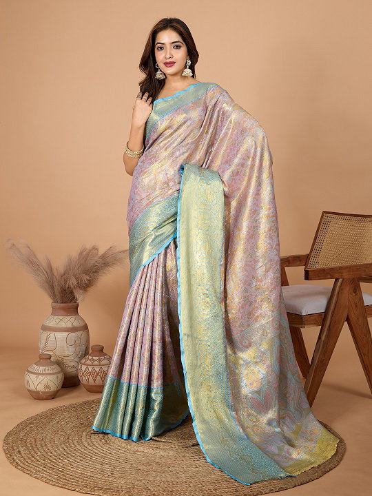 Maahi 178 Party Wear Heavy Jari Weaving Worked Soft Kanjivaram Silk With Un Stitched Blouse 