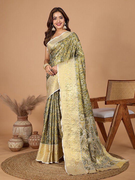 Maahi 178 Party Wear Heavy Jari Weaving Worked Soft Kanjivaram Silk With Un Stitched Blouse 