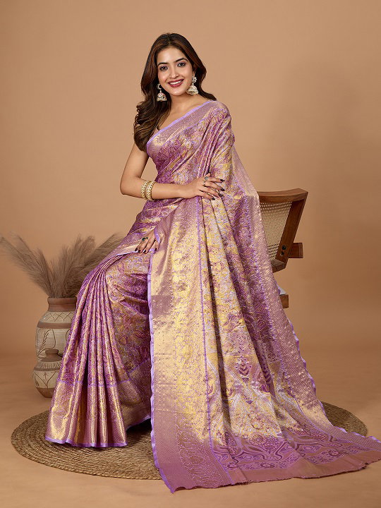 Maahi 178 Party Wear Heavy Jari Weaving Worked Soft Kanjivaram Silk With Un Stitched Blouse 