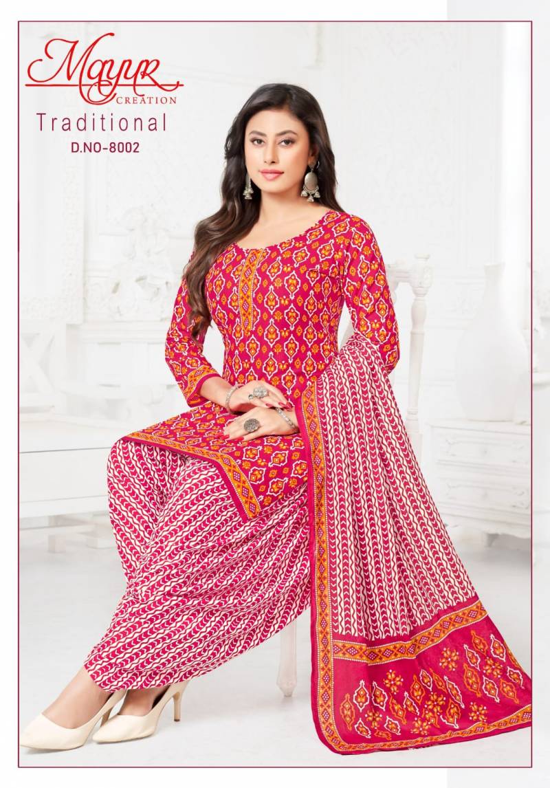 Mayur Traditional Vol 8 Cotton Printed Dress Material Collection