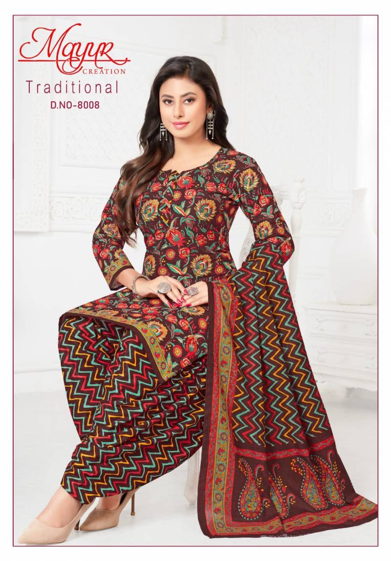 Mayur Traditional Vol 8 Cotton Printed Dress Material Collection