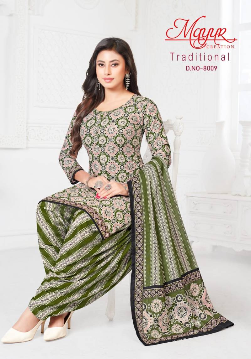 Mayur Traditional Vol 8 Cotton Printed Dress Material Collection