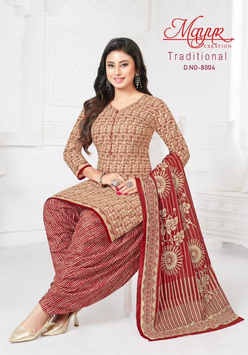 Mayur Traditional Vol 8 Cotton Printed Dress Material Collection