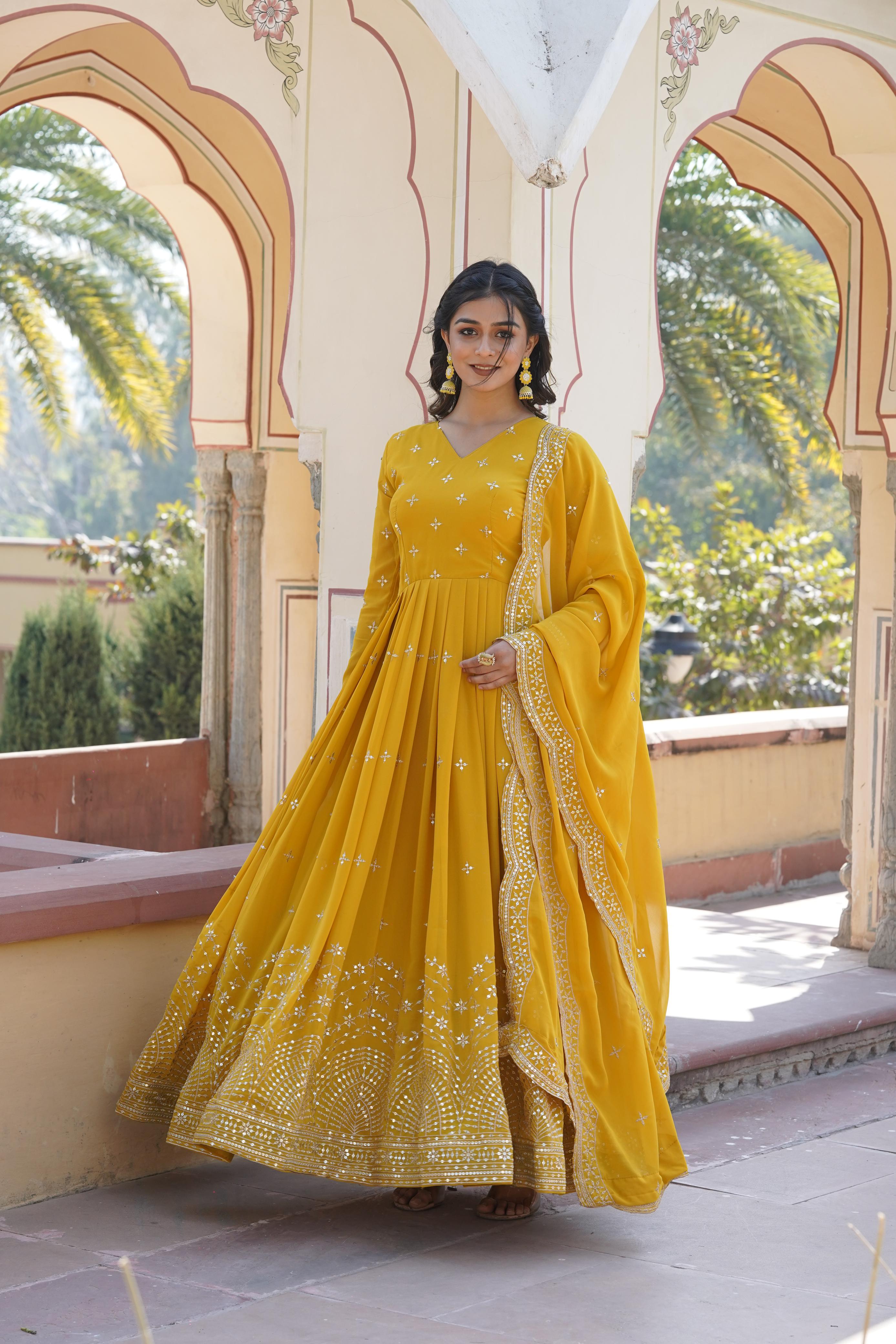 Lekha KA 1084 Faux Georgette Designer Gown Collection