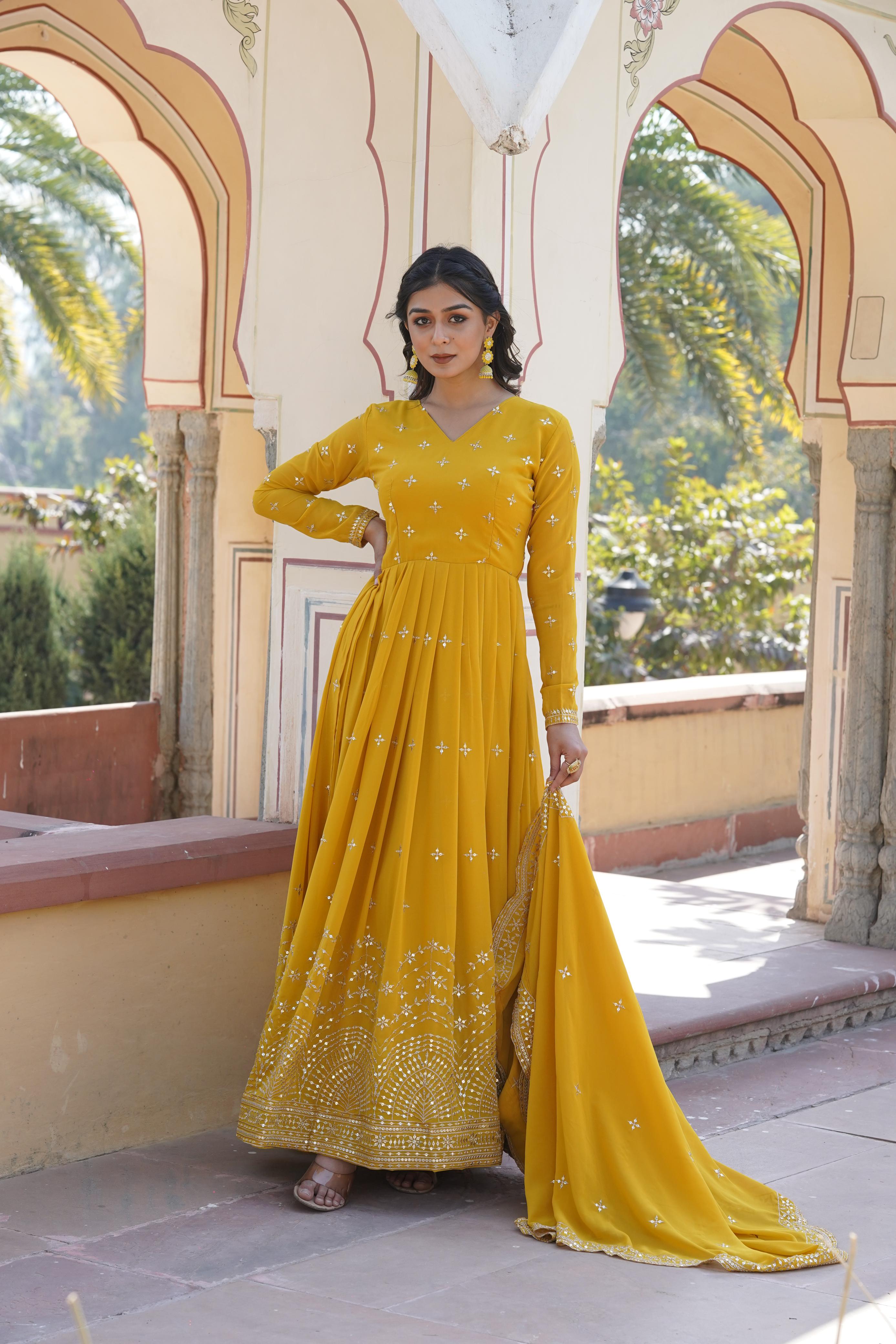 Lekha KA 1084 Faux Georgette Designer Gown Collection