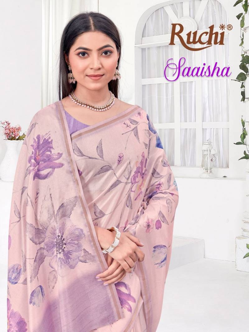 Ruchi Saaisha Vol 2 Digital Print Tussar Silk Fancy Saree Collection