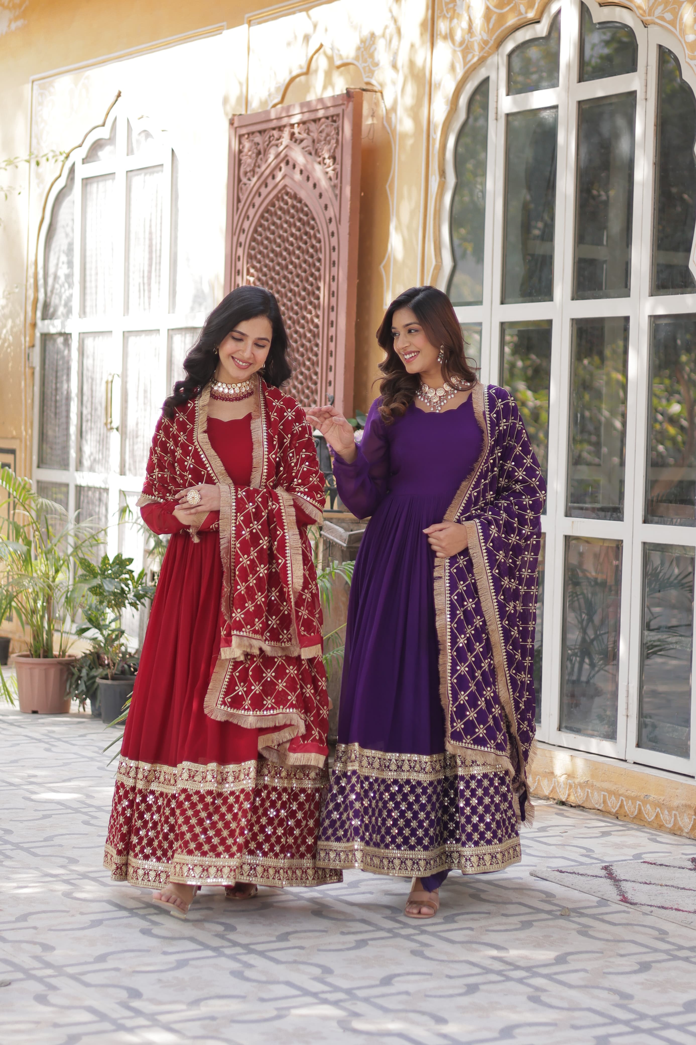Lekha KA 1157 Faux Blooming with Embroidery Zari Sequins Gown Collection