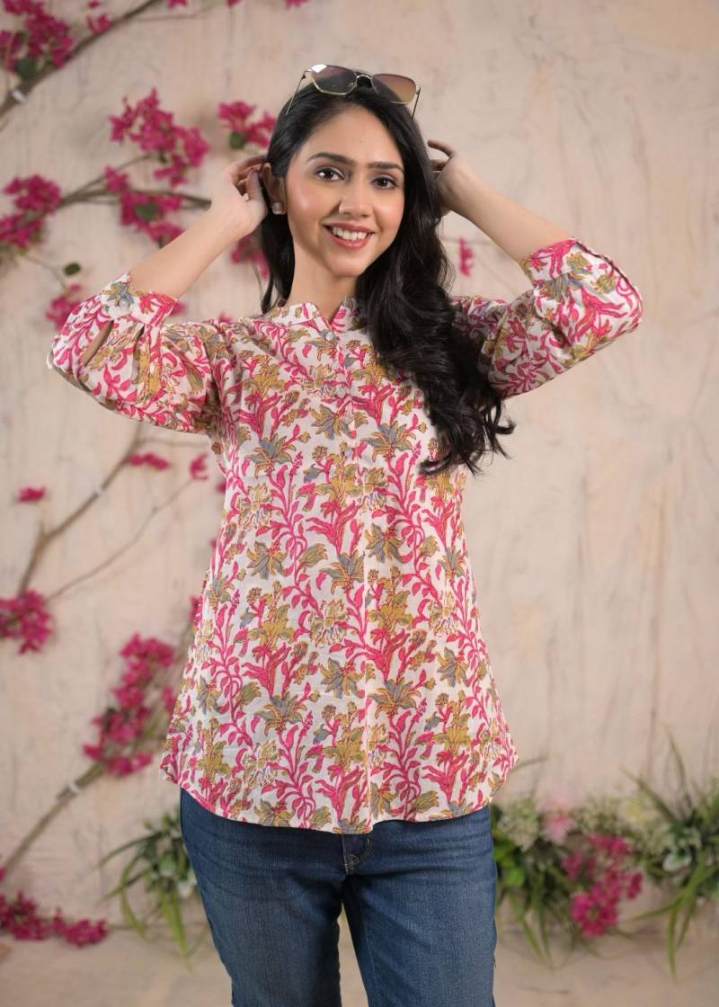 Nina F 05 Cambric Cotton Summer Wear Short Kurti Collection