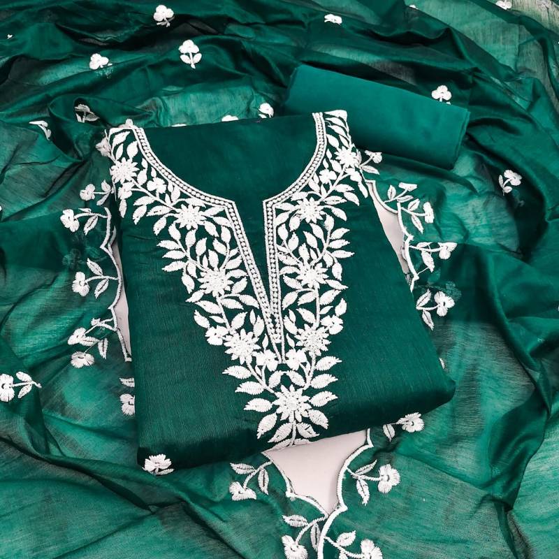 Color Set 9089 Chanderi Cotton Fancy Dress Material Collection