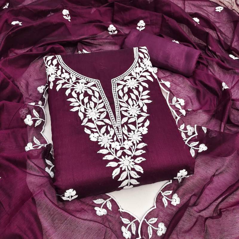 Color Set 9089 Chanderi Cotton Fancy Dress Material Collection