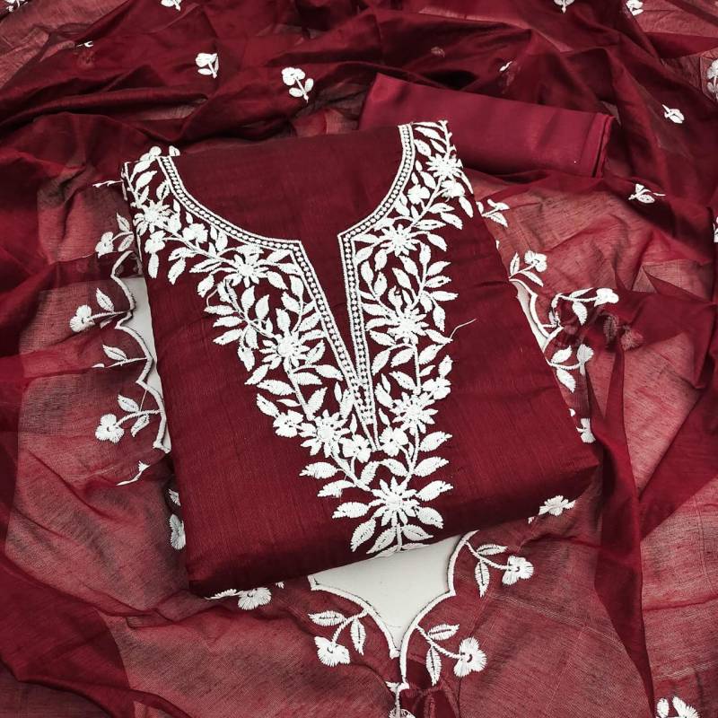 Color Set 9089 Chanderi Cotton Fancy Dress Material Collection