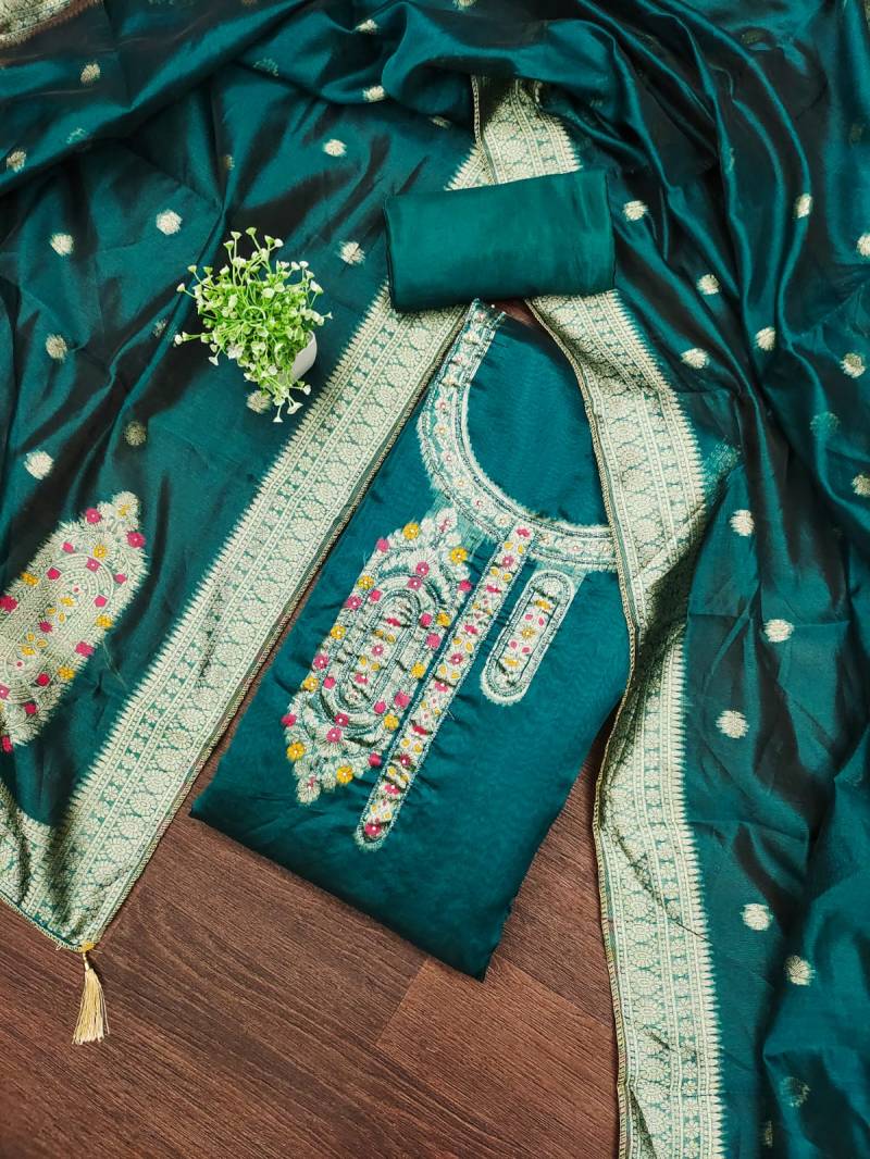 Color Set 9088 Fancy jacquard Dress Material Collection