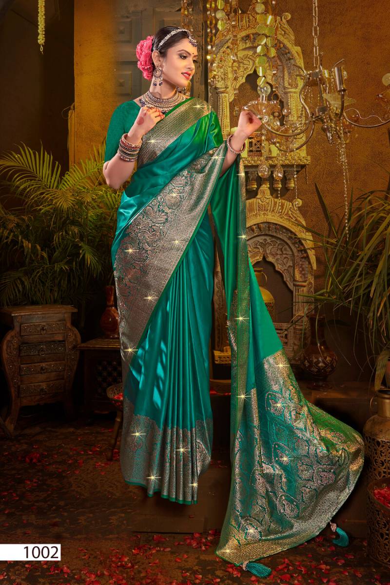 Saroj Rajvaibhav Silk Vol 2 Wedding Wear Satin Silk Saree Collection