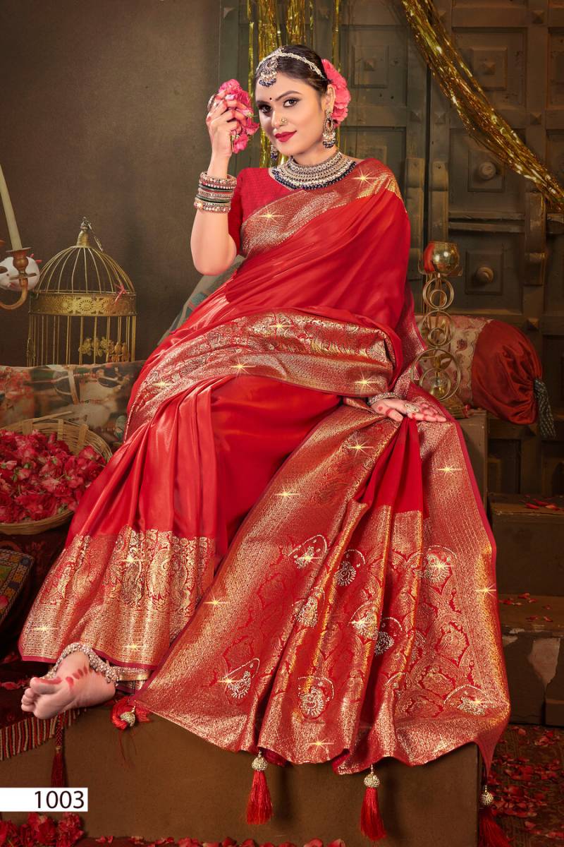 Saroj Rajvaibhav Silk Vol 2 Wedding Wear Satin Silk Saree Collection