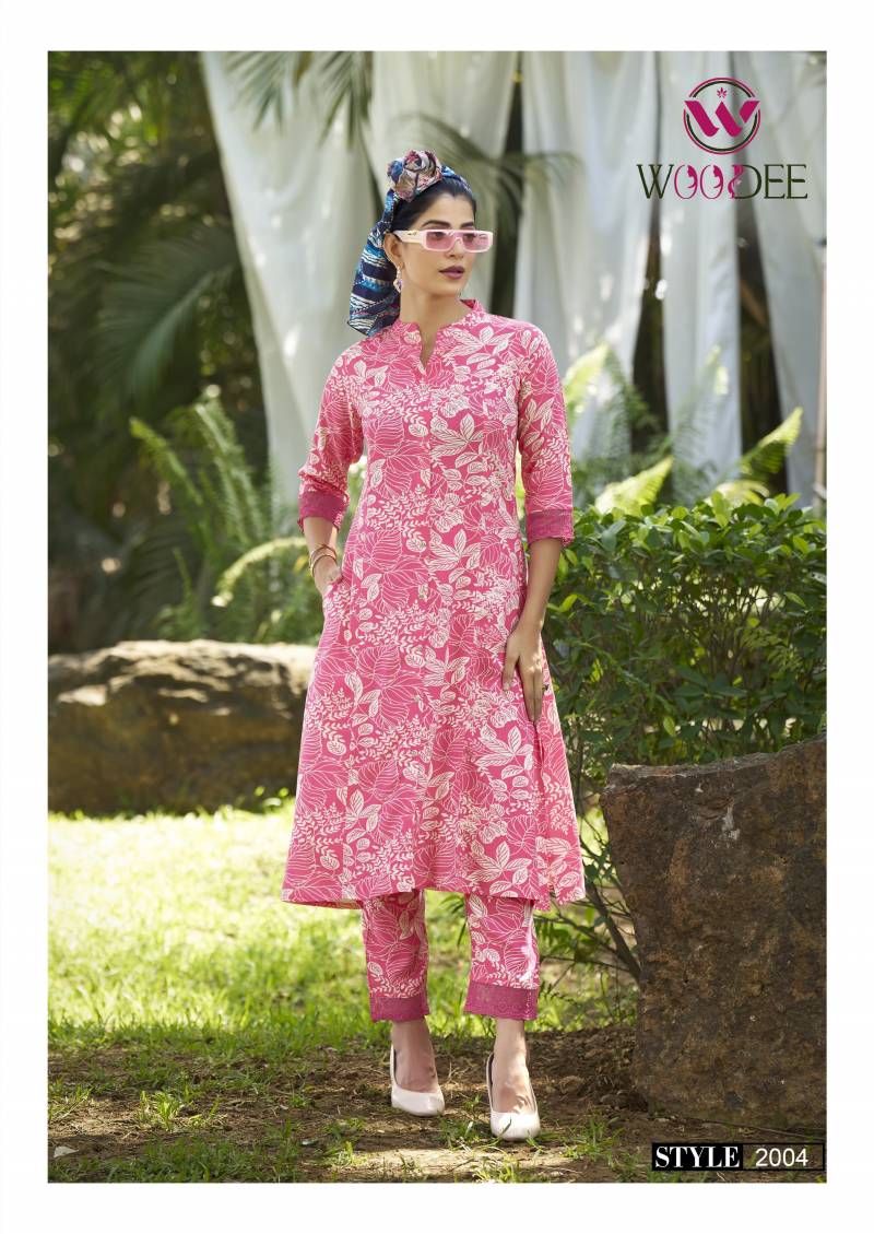 Woodee Shakira Vol 2 Rayon Printed Co Ord Set Collection