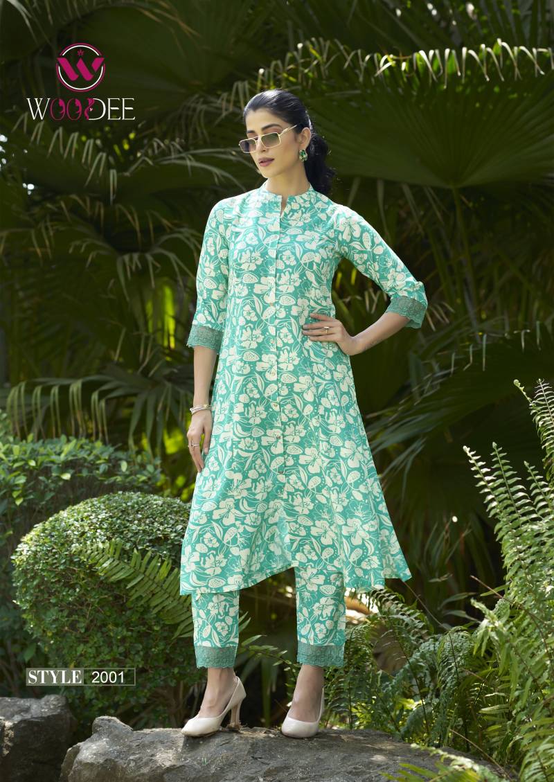 Woodee Shakira Vol 2 Rayon Printed Co Ord Set Collection