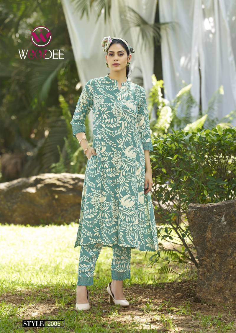 Woodee Shakira Vol 2 Rayon Printed Co Ord Set Collection