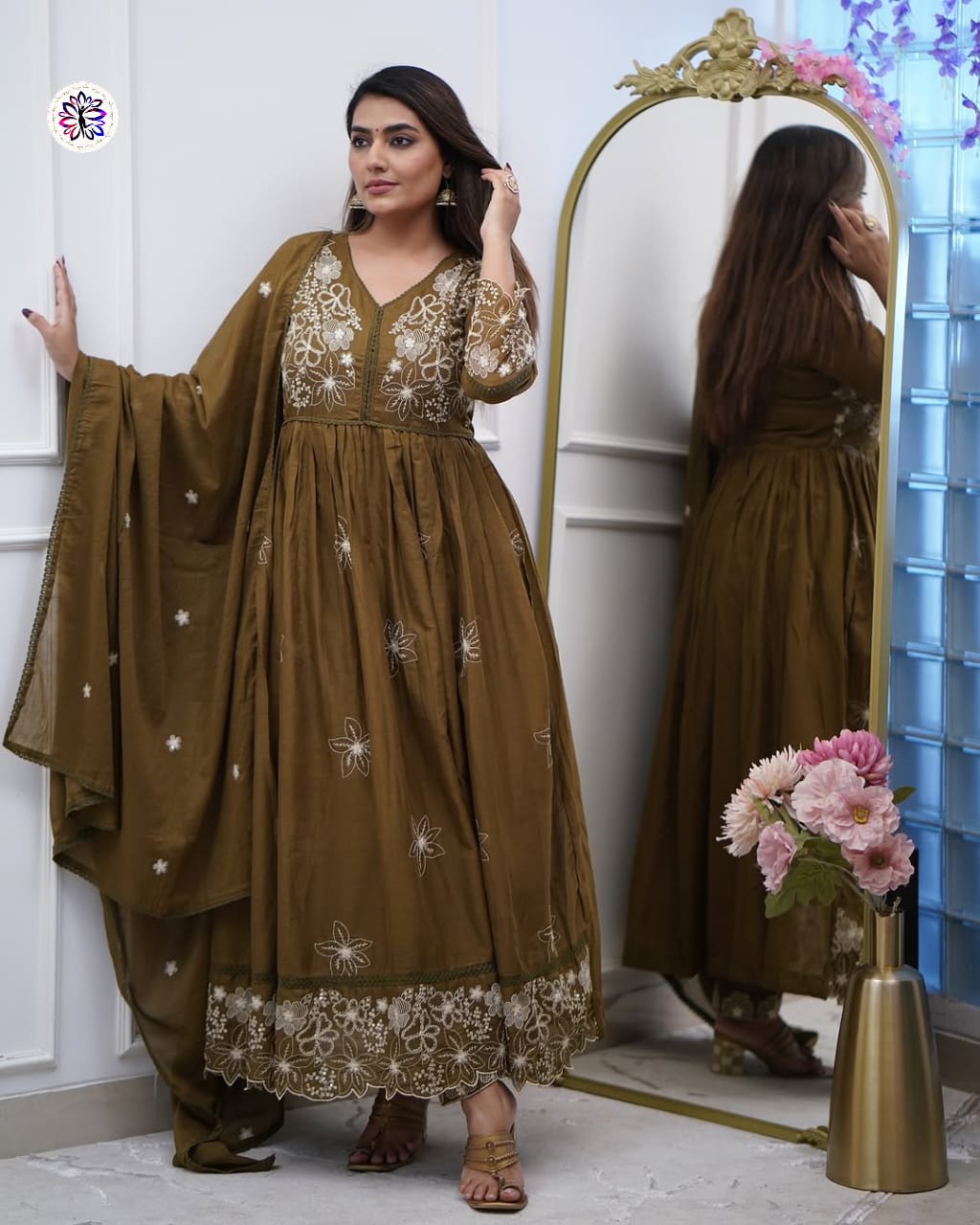 lekha KL 6017 Cotton Silk Embroiderd Kurti Bottom With Dupatta