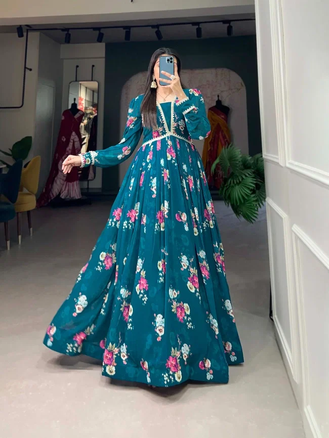 Lekha YF 4049 Georgette Printed Gown Collection
