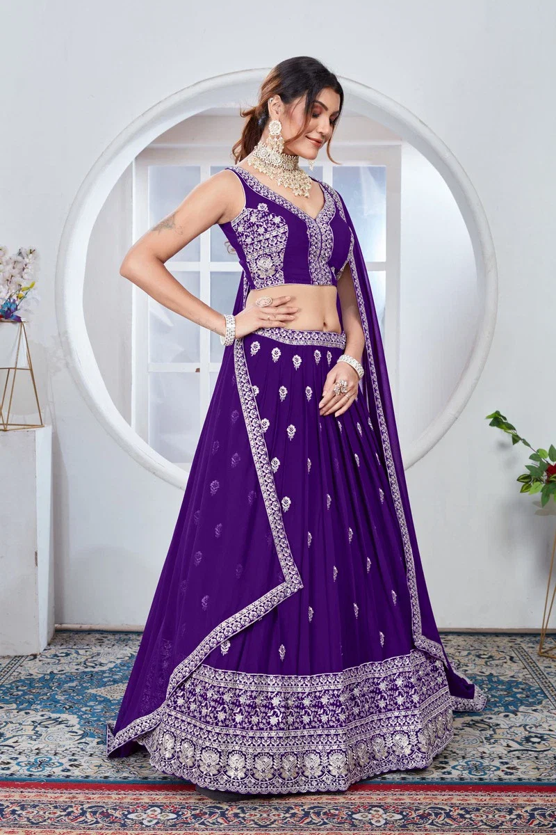 Dz 2239 Georgette Embroidered Fancy Lehenga Choli Collection