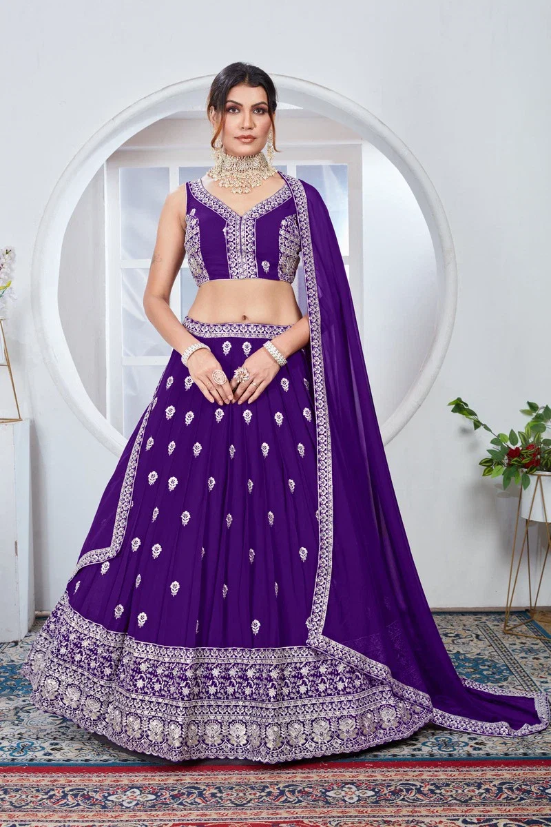 Dz 2239 Georgette Embroidered Fancy Lehenga Choli Collection