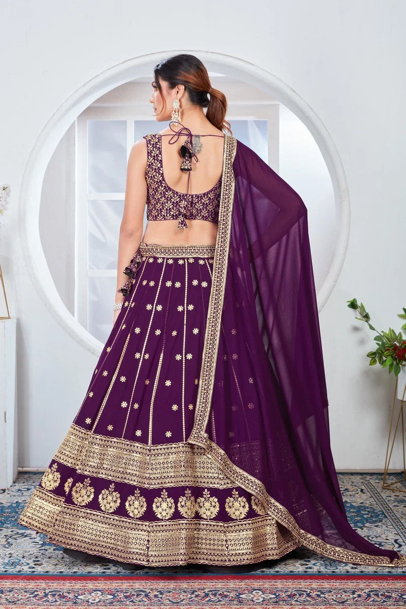 Dz 2244 Georgette Embroidered Fancy Lehenga Choli Collection