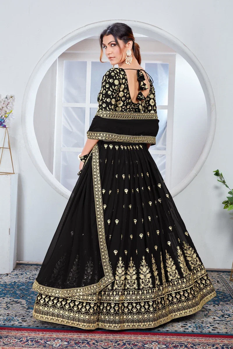 Dz 2244 Georgette Embroidered Fancy Lehenga Choli Collection