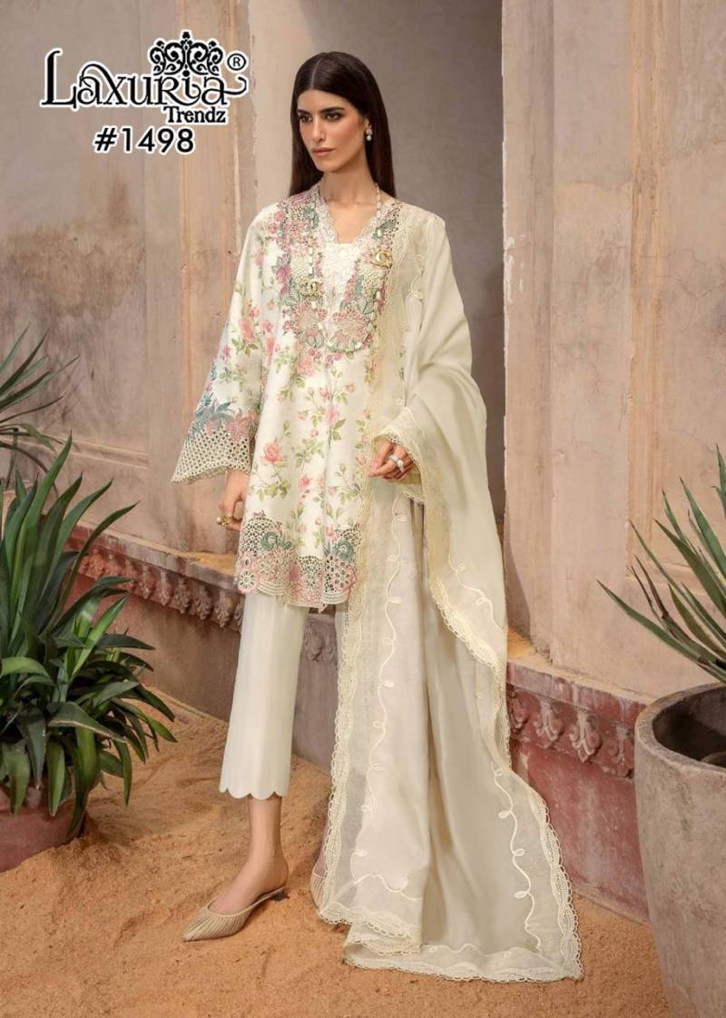Laxuria Trendz 1498 Maslin Digital Printed Ready Made Suit