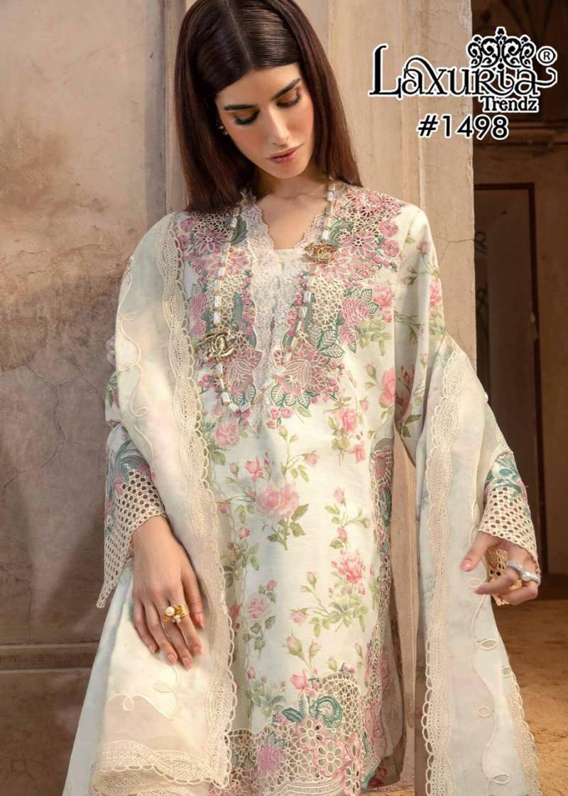 Laxuria Trendz 1498 Maslin Digital Printed Ready Made Suit