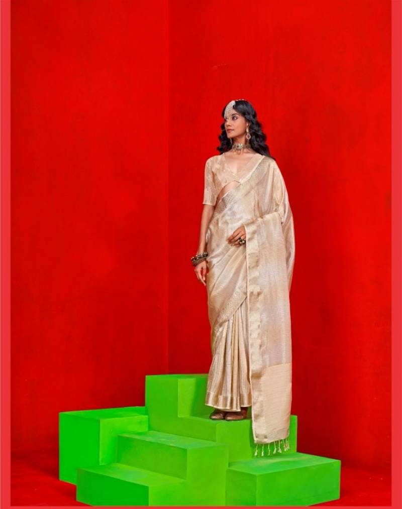 Rajtex Kontigo Viscose Zari Tissue Fancy Saree Collection