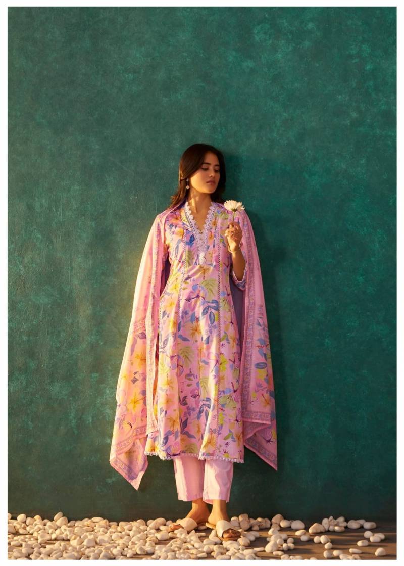 Tanyaa P 294 Linen Cotton Handwork Touchup Anarkali Readymade Suit