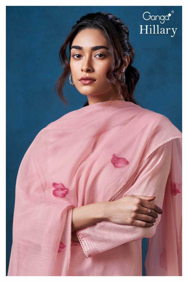 Ganga Hillary Mal Chanderi Jacquard Fancy Salwar Suit Collection