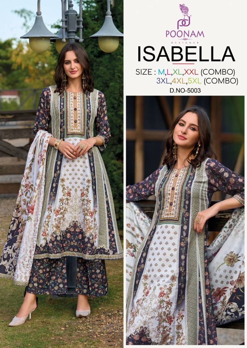 Poonam Isabella Linen Digital Printed Kurti Bottom With Dupatta