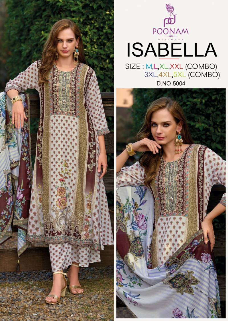 Poonam Isabella Linen Digital Printed Kurti Bottom With Dupatta