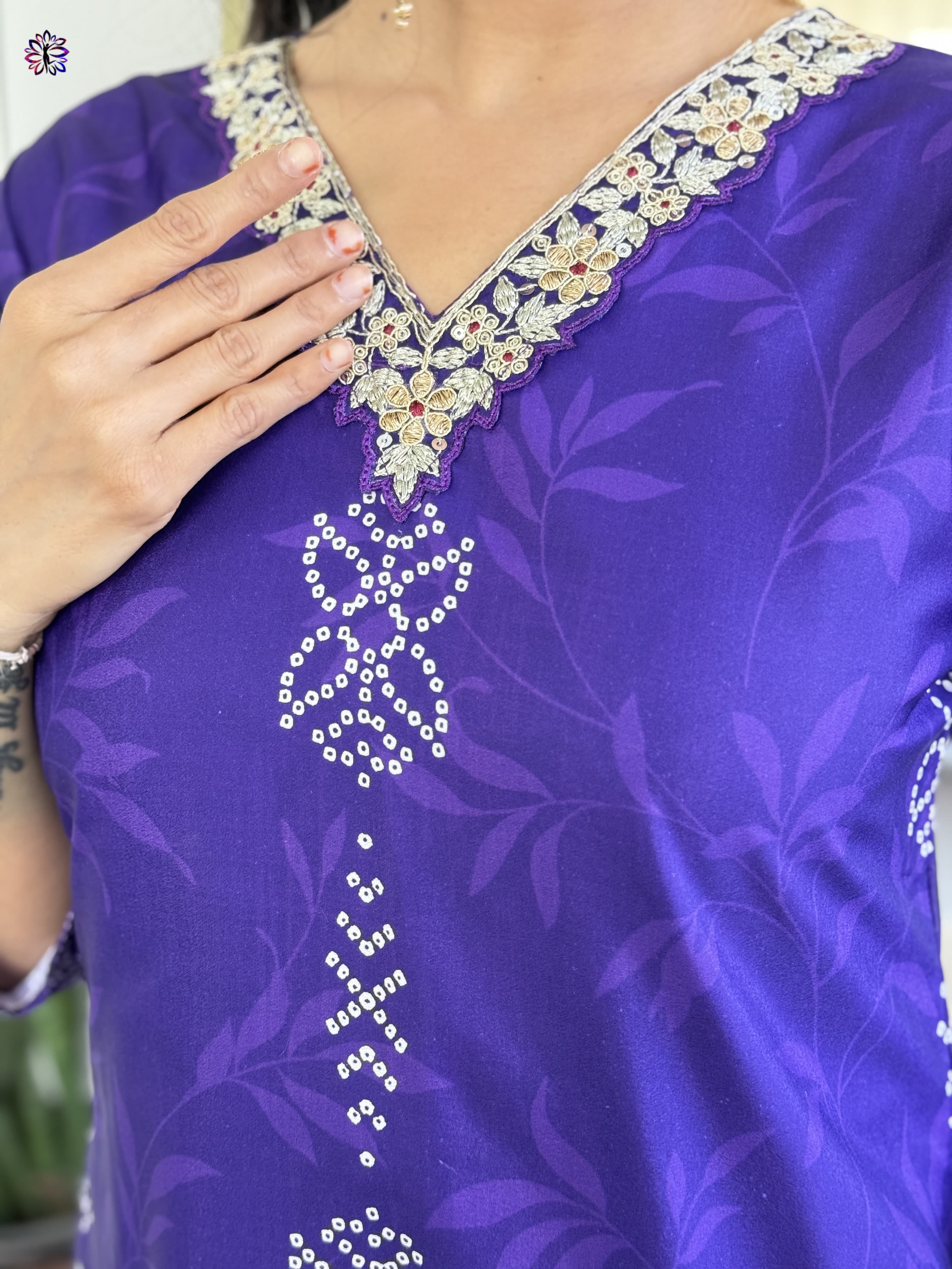 Lekha KL 609 French Crepe (Printed) Kurti Bottom With Dupatta Collection