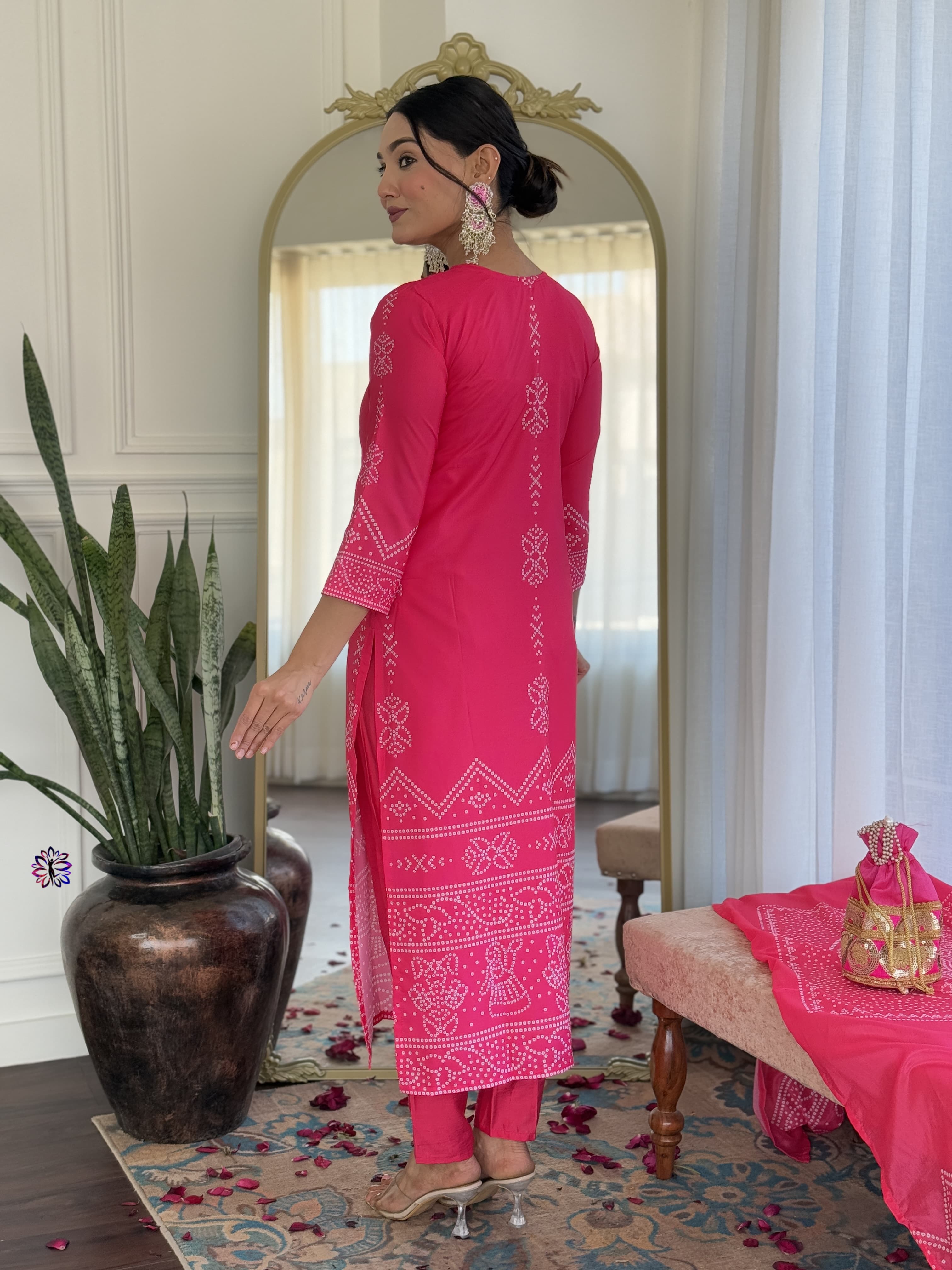 Lekha KL 609 French Crepe (Printed) Kurti Bottom With Dupatta Collection