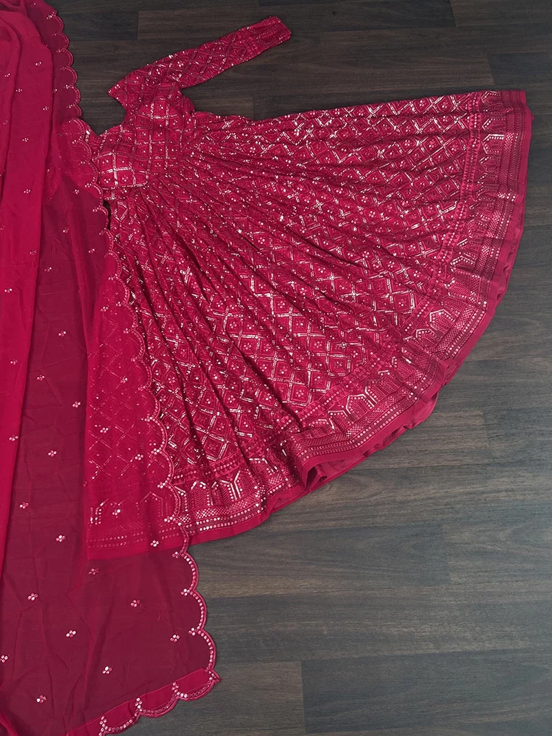 Jf 517 18 Beautiful Designer Faux Blooming Gown With Dupatta