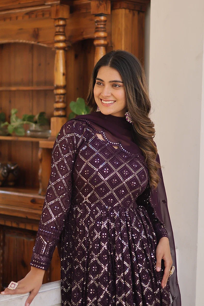 Jf 517 18 Beautiful Designer Faux Blooming Gown With Dupatta