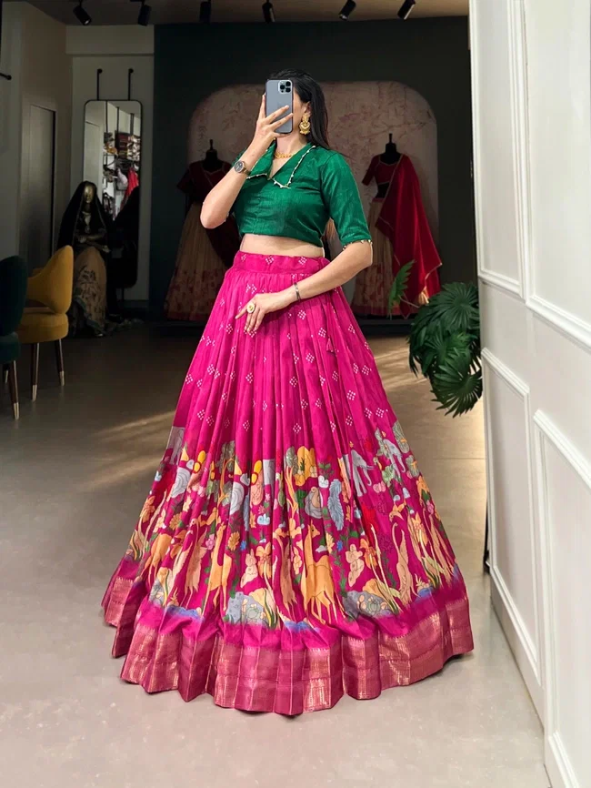 Lekha NK 1023 Designer Silk Printed Lehenga Style Co-Ords Collection