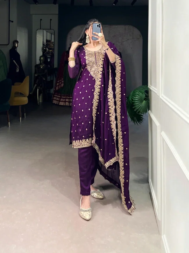 Lekha NK 3035 Designer Silk Suit Collection