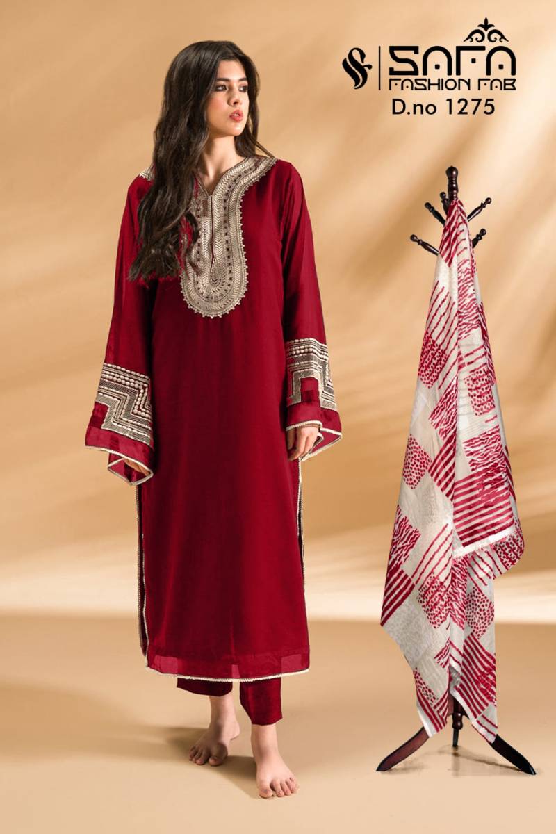 Safa Fashion Fab 1275 New Colours Ready Made Pakistani Suit